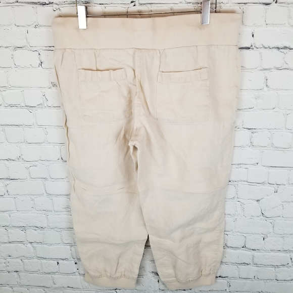 GUESS | linen drawstring waist cropped short pants - Picture 4 of 7